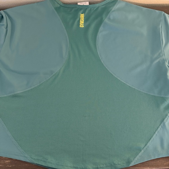 Gymshark Teal Active Crop Top with Yellow Logo Size S Women - Picture 8 of 8